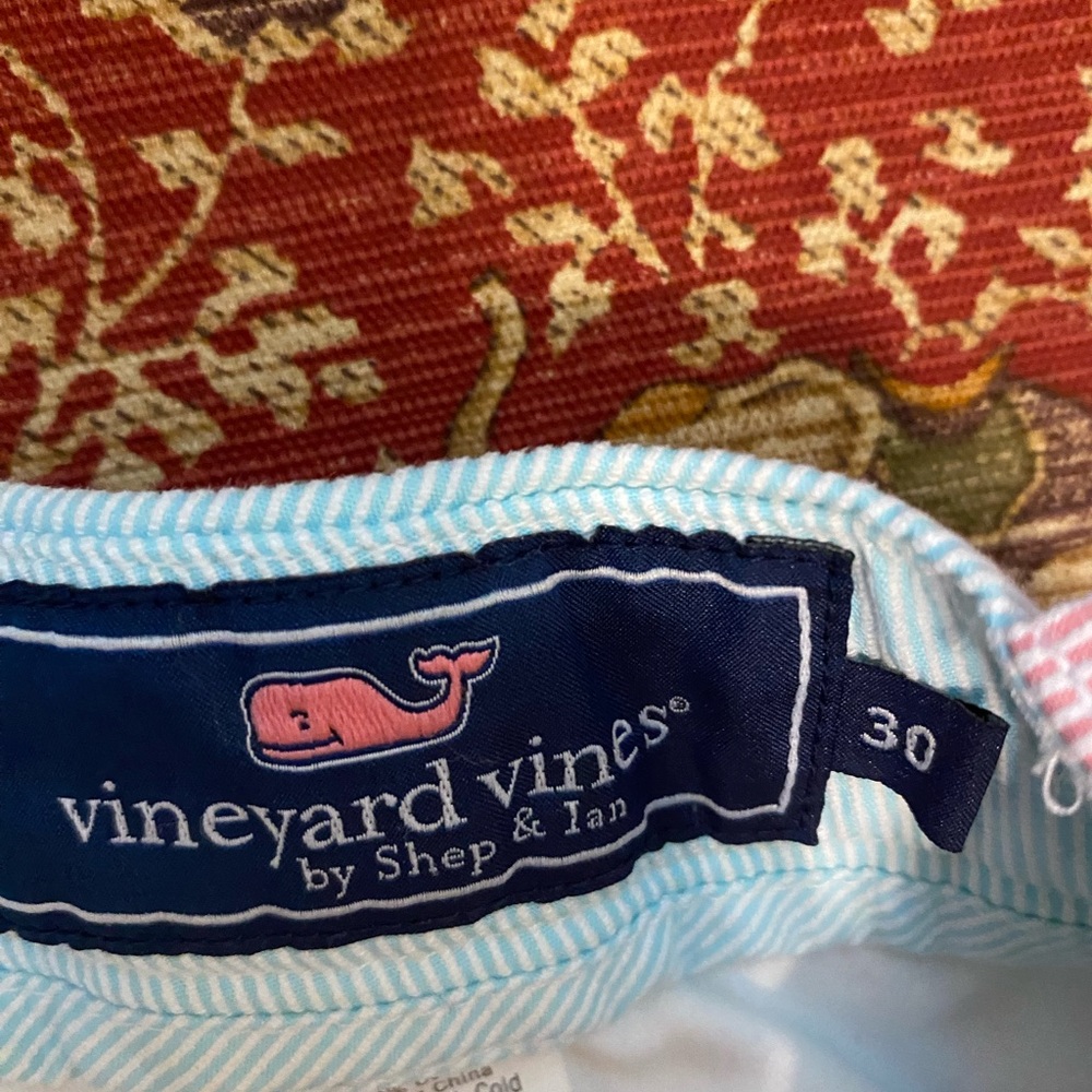 Vineyard Vines Tan and White Striped Men's Shoes - Picture 4 of 7